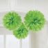 Caribbean Fluffy Decorations 16in - Pack of 3 (Kiwi Green)