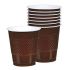 Solid Chocolate Brown Plastic Cups (Pack Of 20)