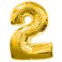 Golden Number 2 Foil Balloon -24