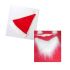 Red Santa Hat With Santa Eyebrows, Moustache & Beard Set