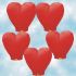 Heart Shape Sky Lanterns (Set Of 5)