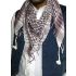 Maroon and White Arafat Scarf 