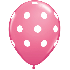 Polka Dots Latex Balloons (Pink) - Pack of 5 - 18