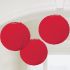 16 inch Even Round Red Paper Lanterns  (Pack Of 3)