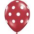 Polka Dots Latex Balloons (Red) - Pack of 5 - 18