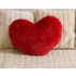 Red Furry Heart Shape Cushion